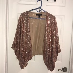 Sequin Rose Gold Cardigan